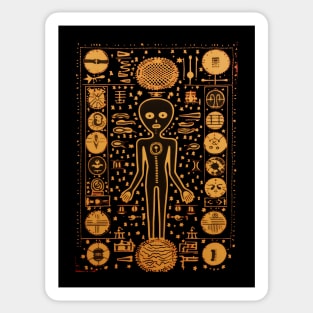 Abstract Alien Art - Otherworldly Expressions Sticker